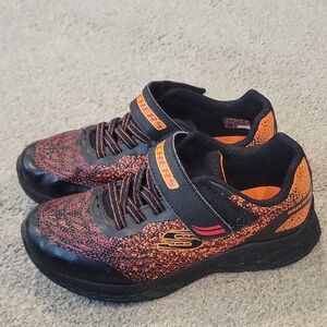 Skechers Kids' Black and Orange Sneakers